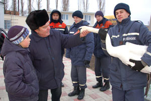 Сотрудники МЧС спасли раненого лебедя